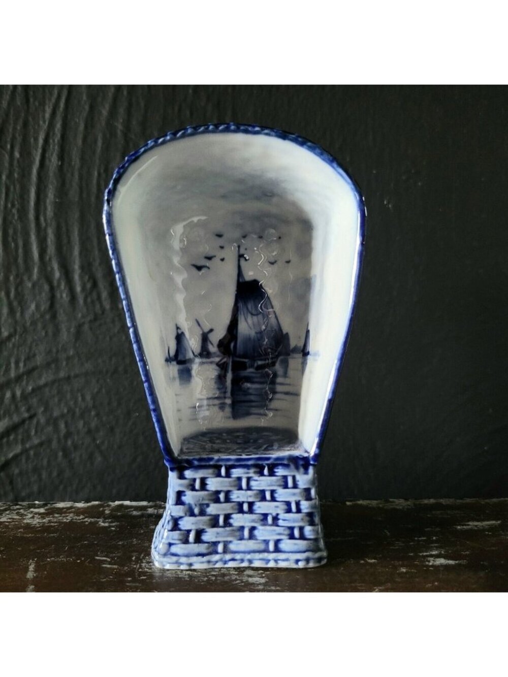 Vintage Delft Rauenstein Thüringen Wicker Beach Chair Figurine *Read